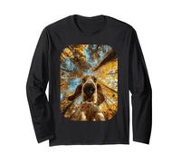 Carino Basset Hound Selfie Foglie Autunno Animale Autunnale Maglia a Manica