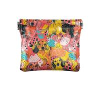 Carino Bassotti Carino Doodle ArtWomen's PU Leather Coin Purse Portatile Cosmetici Borse per la Borsa per le Donne Ragazze, Carino bassotti, carino scarabocchio arte, 1 size