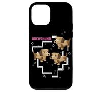 Carino Bassotto Marrone Bassotto Pixel Animali Kawaii Custodia per iPhone 12 mini