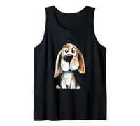 Carino Beagle Cane Acquerello Schizzo Art Cucciolo Sbirciando Canotta