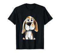 Carino Beagle Cane Acquerello Schizzo Art Cucciolo Sbirciando Maglietta