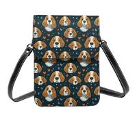 Carino Beagle Dog Print Small Crossbody Borse per le donne, piccole borse in pelle per telefono cellulare borsa a tracolla