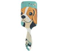 Carino Beagle Dogs Teal White spazzole antistatiche per donne nere asciugatura Massaggiatore testa progettato per tutti i tipi di capelli con manico ergonomico cepillo para definir rizos