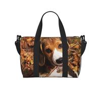 Carino Beagle grande borsa da palestra 40,6 cm leggero da portare avanti, borsone per viaggi, sport, borsa da ospedale mamma, Nero , Taglia unica