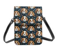 Carino Beagle Print Small Crossbody Borse per le donne, piccole borse in pelle per telefono cellulare borsa a tracolla