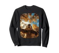 Carino Beaver Selfie Autunno Foglie Foresta Autunno Felpa