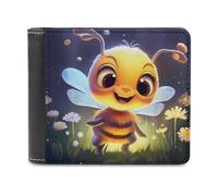 Carino Bee insetto portafoglio da uomo bifold sottile porta carte di credito borsa in pelle, Stile:, Taglia unica