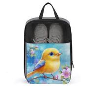 Carino Bella Giallo Uccello Scarpa Borsa per Viaggi Uso quotidiano Anti-polvere Trasportatore di Scarpe Da Golf Sacchetto