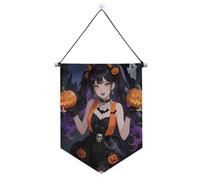 Carino Bellezza su Halloween banner gancio per parete con asta telescopica bandiera bandiera appeso a parete decorazioni per feste per porte, pareti, finestre, giardini, cortile suministros para