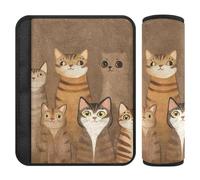 Carino Bengalcats Brown 2 Pack seggiolino auto Accessori Stop cintura di sicurezza taglio nel collo per camion Protector para cinturón de carro