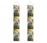 Carino Bianco Coniglio Stampa Portico Banner Per Il Ringraziamento,Banner per interni per porta d'ingresso,Per tutte le celebrazioni