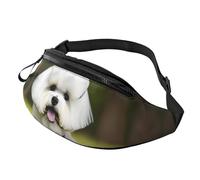 Carino Bichon Frise Dog Print Unisex Marsupio Regolabile Sicuro per Viaggi Escursionismo Ciclismo e Corsa Pack