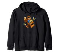 Carino Bigfoot con Occhiali da Sole Supporto per la consapevolezza della sindrome di Down Felpa con Cappuccio