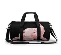 Carino Blob Fish Blobfish Borsa da Palestra Portatile per Donne e Uomini Borsone da Viaggio per Sport Stampa Gymbag Divertente Yoga Bag