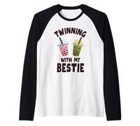 Carino Boba Tea Art Per Bambini Ragazzi Ragazza Kawaii Cibo Bevande Amante Maglia con Maniche Raglan