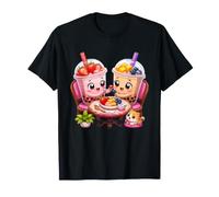 Carino Boba Tea Fragola Mirtillo Cafe Amici Maglietta