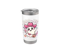 Carino Boo Jee Ghost Halloween zucca rosa mucca fantasma spettrale Bicchiere termico in acciaio inox doppia parete