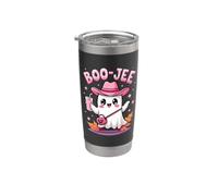 Carino Boo Jee Ghost Halloween zucca rosa mucca fantasma spettrale Bicchiere termico in acciaio inox doppia parete