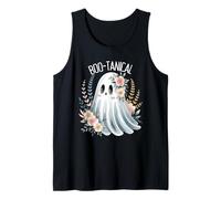 Carino Boo-tanical Floral Ghost Art per gli amanti di Halloween Canotta