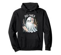 Carino Boo-tanical Floral Ghost Art per gli amanti di Halloween Felpa con Cappuccio