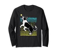 Carino Border Collie Arte o Cane Pastore Felice con Palla Maglia a Manica