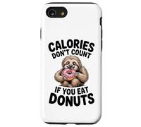 Carino bradipo ciambella umorismo per poliziotti dietetici e amanti dei carboidrati Custodia per iPhone SE (2020) / 7/8