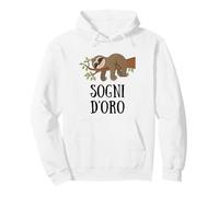 Carino Bradipo Sogni d'oro Sonno Camicia da Notte Pigiama Felpa con Cappuccio