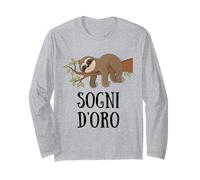 Carino Bradipo Sogni d'oro Sonno Camicia da Notte Pigiama Maglia a Manica
