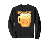 Carino Brew-Nette Beer Pun Kawaii Cartoon Felpa