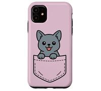 Carino britannico Shorthair Kitten Pocket Pal British Blue Cat Custodia per iPhone 11