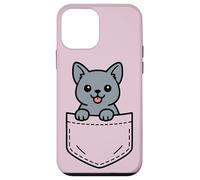 Carino britannico Shorthair Kitten Pocket Pal British Blue Cat Custodia per iPhone 12 mini