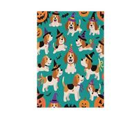 Carino Brown Beagle Cane Zucca per Halloween inverno bandiere all'aperto all'aperto Buon Natale banner per la decorazione esterna 28x40 double sided