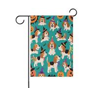 Carino Brown Beagle Dog Pumpkin per Halloween grandi bandiere all'aperto bandiere & banner per la decorazione esterna 12x18 double sided