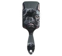 Carino Bulldog francese Cani Rabbia liscia mens spazzola per capelli Progettato testa massaggiatore cuoio capelluto per capelli sottili con manico ergonomico cepillo para pelo rizado