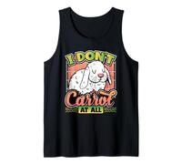 Carino Bunny Coniglio Giochi di Parole I Don't Carrot At all Rabbit Lover Canotta