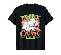 Carino Bunny Coniglio Giochi di Parole I Don't Carrot At all Rabbit Lover Maglietta