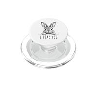Carino Bunny I Hear You Sbirciare Coniglio Amante Realistico Schizzo PopSockets PopGrip per MagSafe