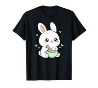Carino Bunny Making Matcha Tea Kawaii Animal Art Maglietta