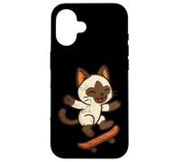Carino Bunny Skateboard Retro Style Custodia per iPhone 16