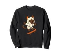 Carino Bunny Skateboard Retro Style Felpa
