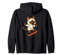 Carino Bunny Skateboard Retro Style Felpa con Cappuccio
