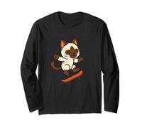 Carino Bunny Skateboard Retro Style Maglia a Manica