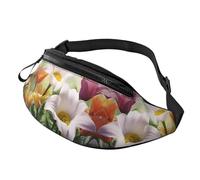 Carino cactus senza cuciture illustrazione Fanny Pack per uomo donna, moda regolabile petto borsa, viaggio sport camminare marsupio, Fiori di bellezza, Taglia unica