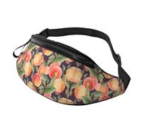 Carino cactus senza cuciture illustrazione Fanny Pack per uomo donna, moda regolabile petto borsa, viaggio sport camminare marsupio, Pesca colorata2, Taglia unica