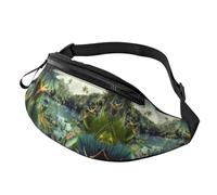 Carino cactus senza cuciture illustrazione Fanny Pack per uomo donna, moda regolabile petto borsa, viaggio sport camminare marsupio, Paesaggio tropicale, Taglia unica