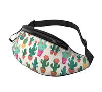 Carino cactus senza cuciture illustrazione Fanny Pack per uomo donna, moda regolabile petto borsa, viaggio sport camminare marsupio, Grazioso cactus senza cuciture., Taglia unica