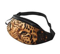 Carino cactus senza cuciture illustrazione Fanny Pack per uomo donna, moda regolabile petto borsa, viaggio sport camminare marsupio, Animal Leopard_proc, Taglia unica