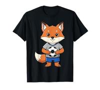 Carino Calcio Fox Football Player Animal Sports Maglietta