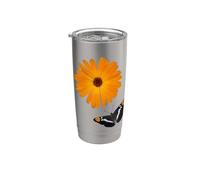 Carino California Sister Farfalla e Calendula Forme Mania Bicchiere termico in acciaio inox doppia parete