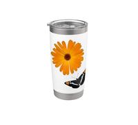Carino California Sister Farfalla e Calendula Forme Mania Bicchiere termico in acciaio inox doppia parete